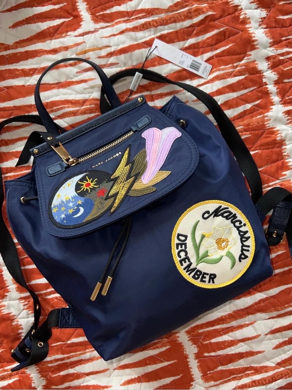 Marc Jacobs Patchwork Nylon Drawstring Backpack - Picture 7 of 7